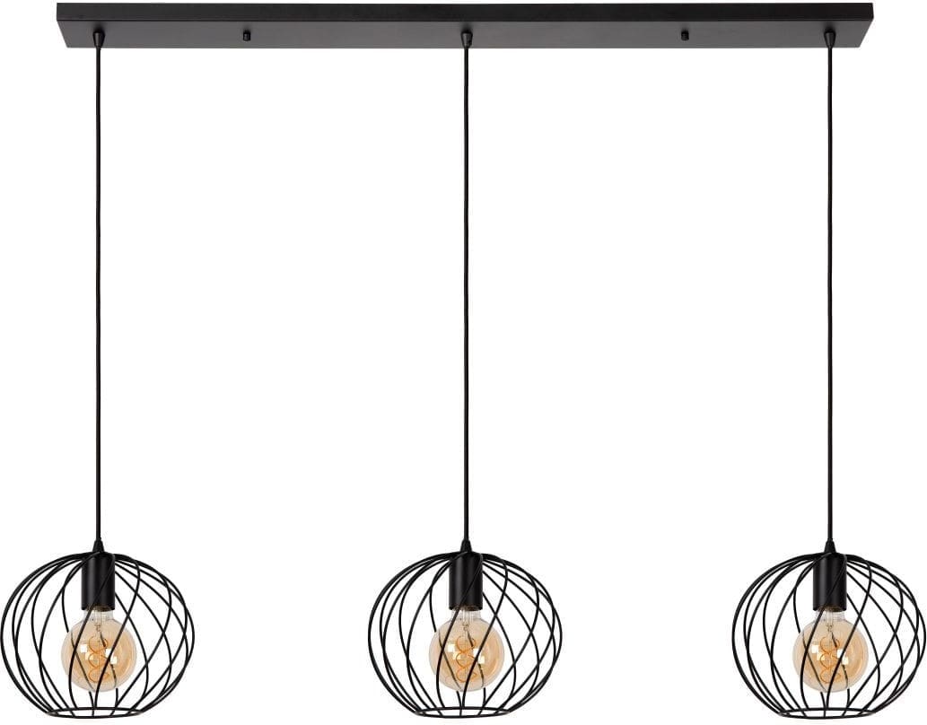 Danza Hanglamp 3xe27 - Zwart Lucide Hanglamp 21428/03/30