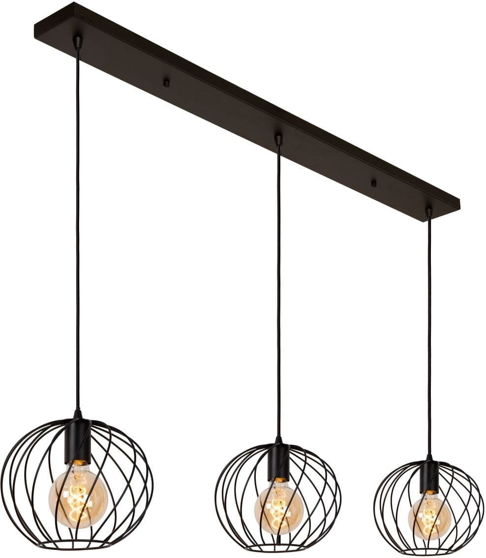 Danza Hanglamp 3xe27 - Zwart Lucide Hanglamp 21428/03/30