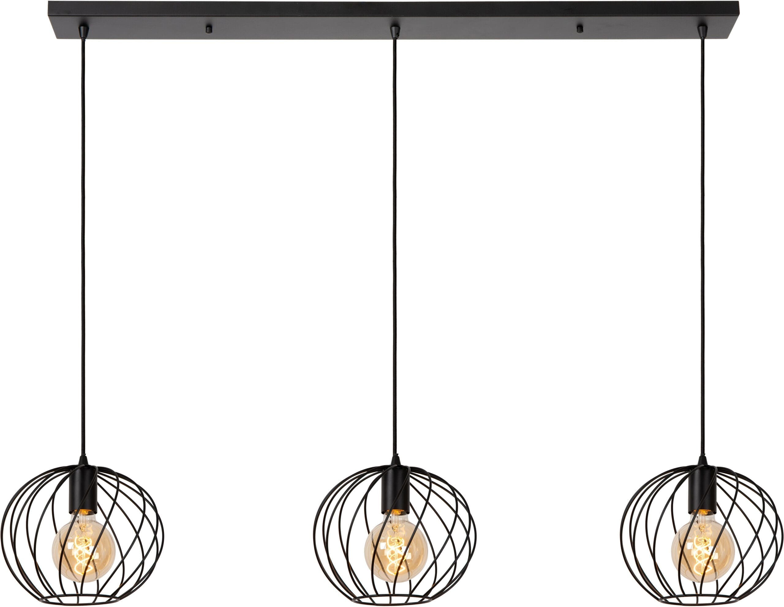 Danza Hanglamp 3xe27 - Zwart Lucide Hanglamp 21428/03/30