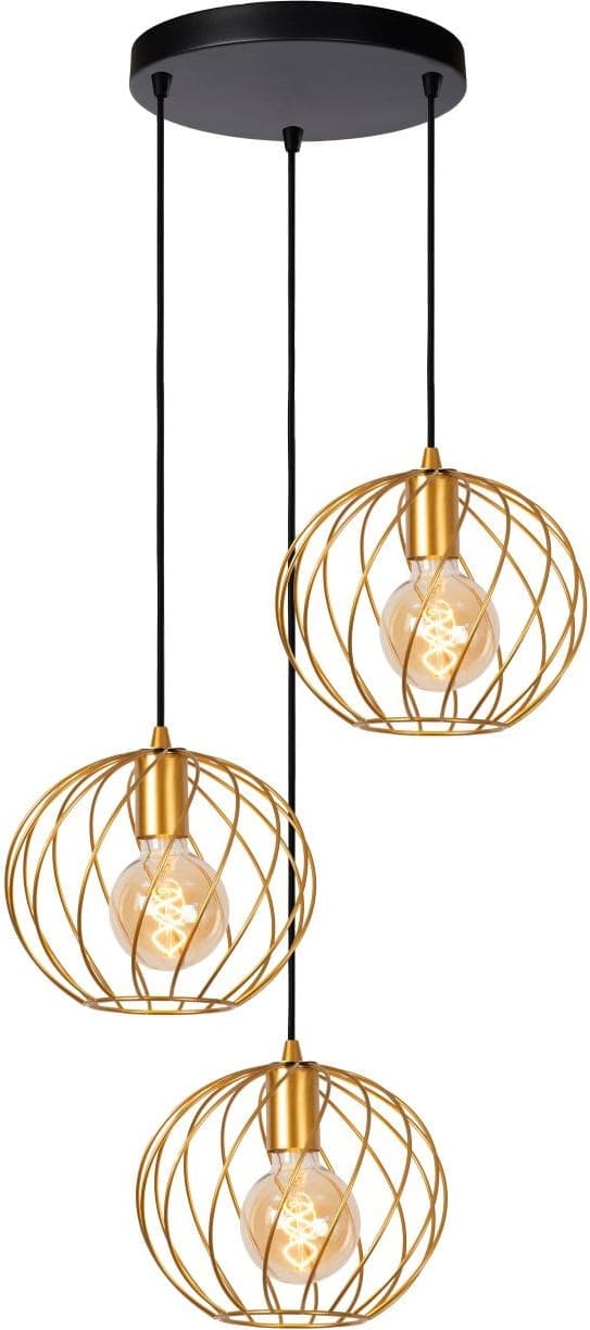 Danza Hanglamp Ø50 cm 3xe27 - Mat Goud / Messing Lucide Hanglamp 21428/13/02