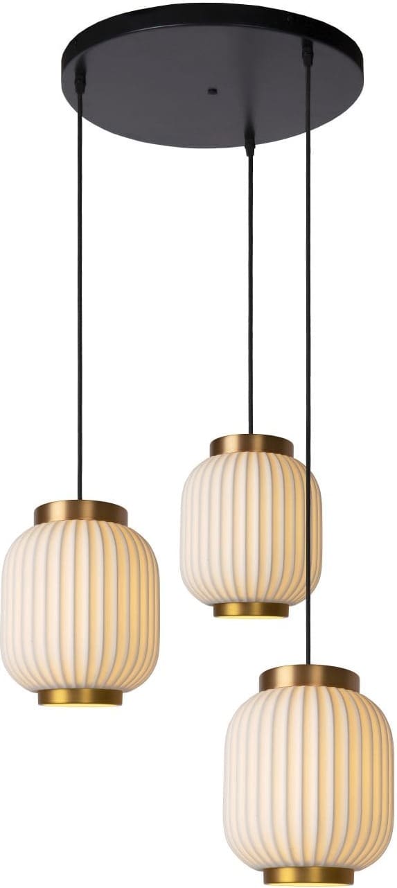 Gosse Hanglamp 3xe27 - Wit Lucide Hanglamp 13435/03/31