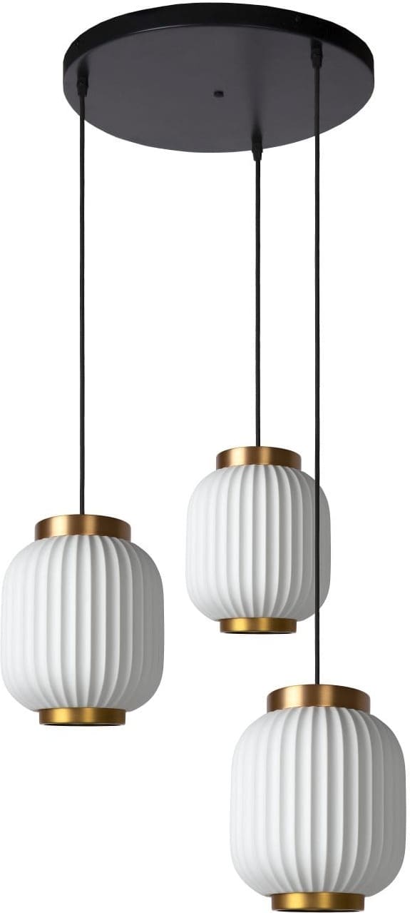 Gosse Hanglamp 3xe27 - Wit Lucide Hanglamp 13435/03/31