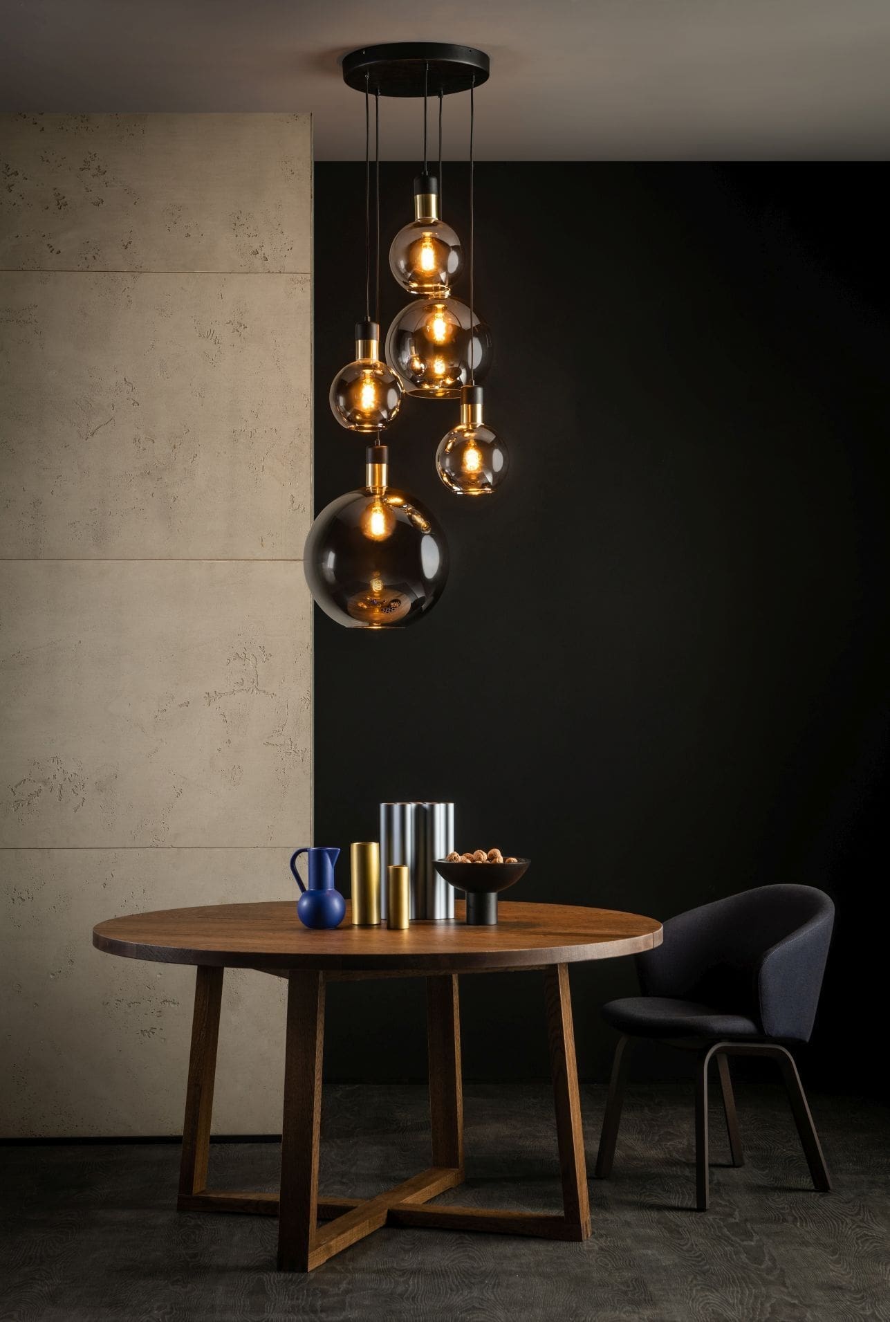 Julius - Hanglamp - 5xe27 - Fumé Lucide Hanglamp 34438/05/65