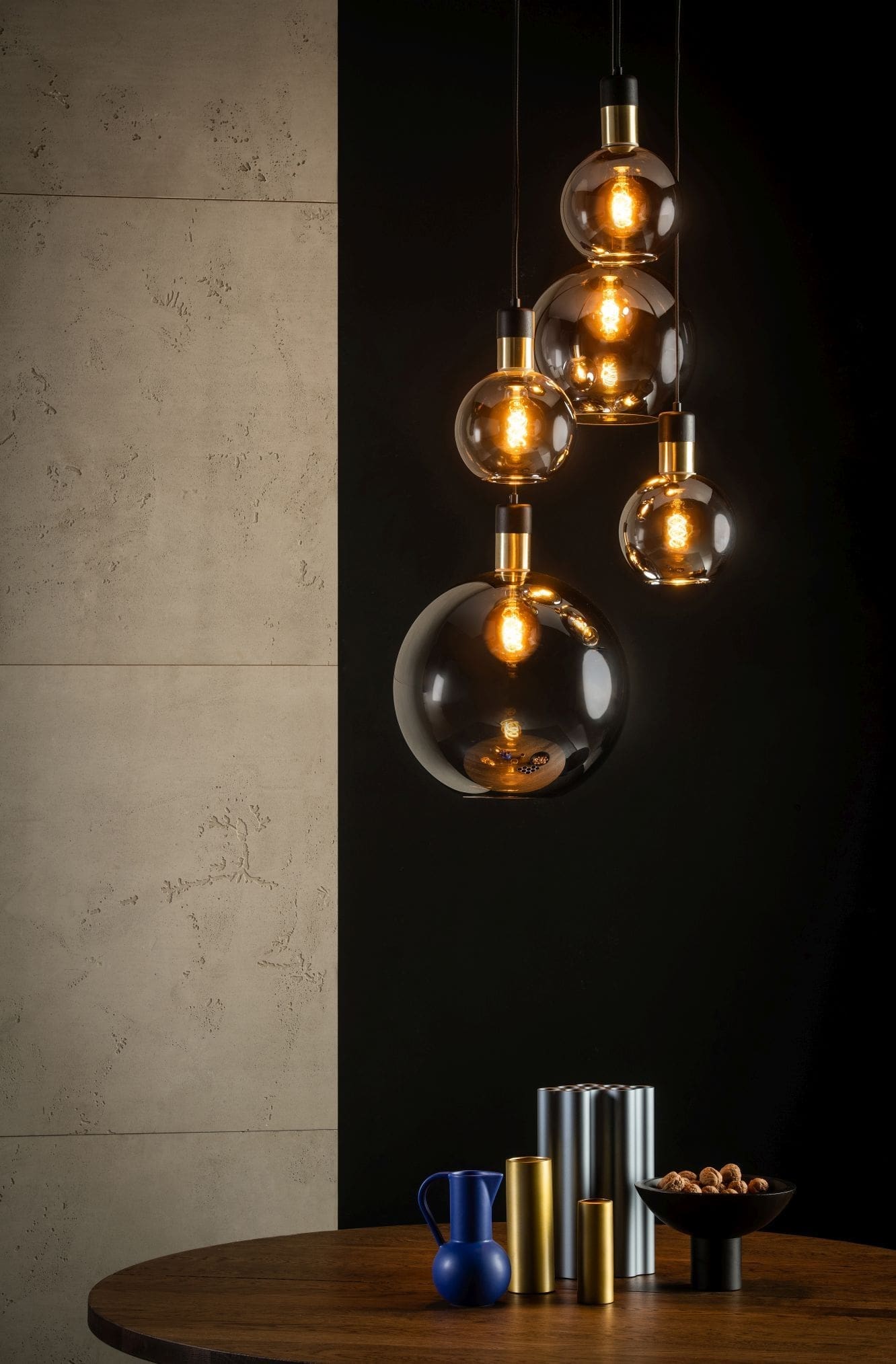 Julius - Hanglamp - 5xe27 - Fumé Lucide Hanglamp 34438/05/65