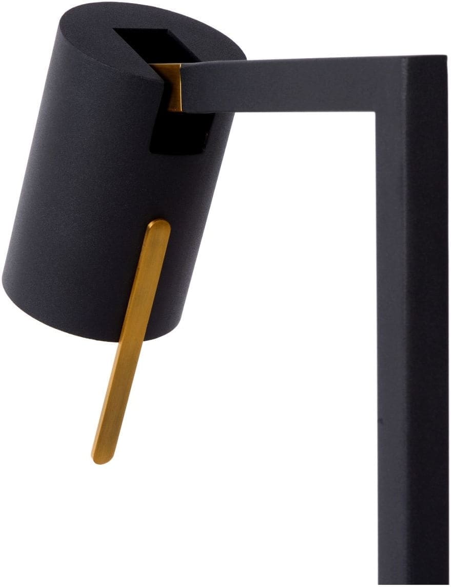 Lesley - Leeslamp - 1xgu10 - Zwart Lucide Vloerlamp 03725/01/30