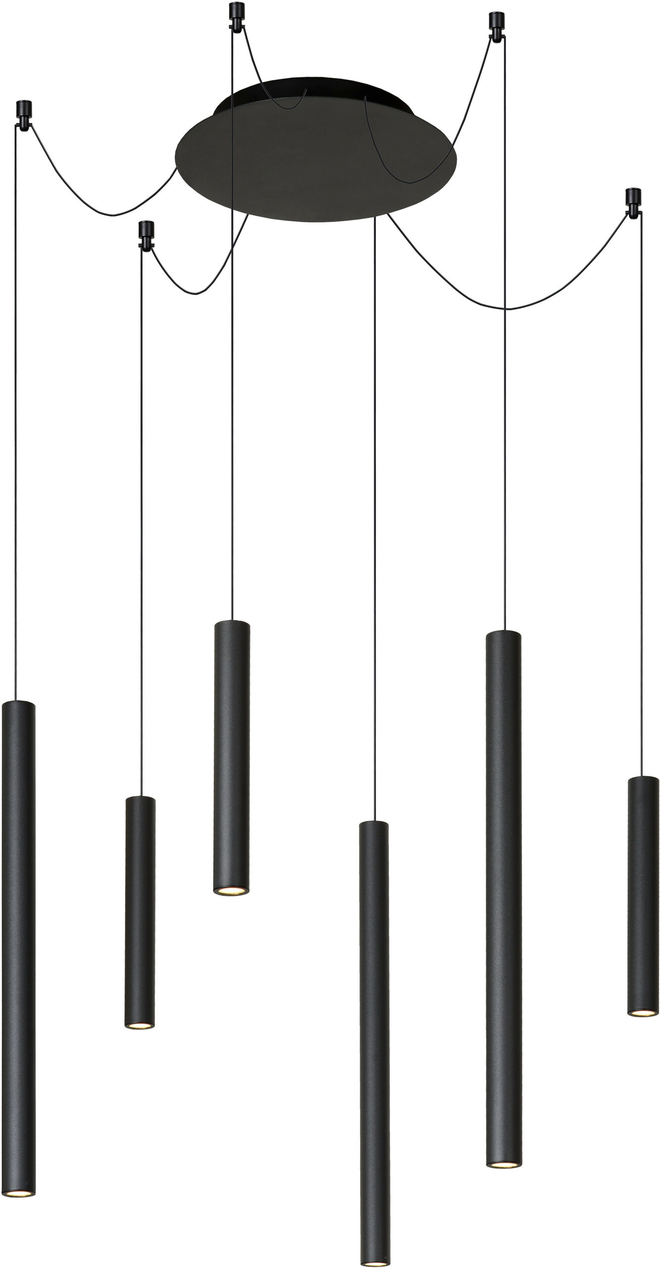 Lorenz - Hanglamp - Ø120 cm - Led Dimb. - 6x4W 3000K - Zwart Lucide Hanglamp 74403/06/30