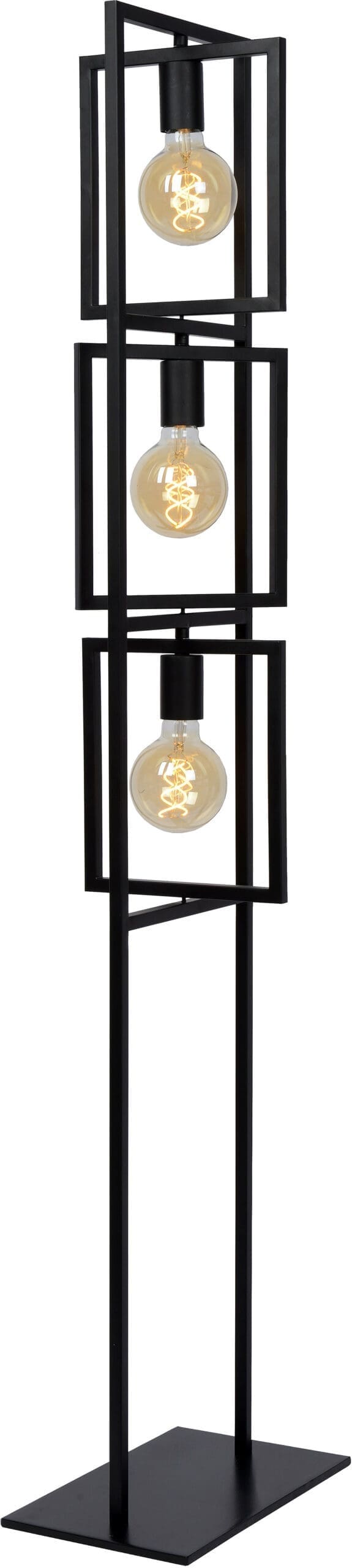 Luuk Vloerlamp 3xe27 - Zwart Lucide Vloerlamp 00726/03/30