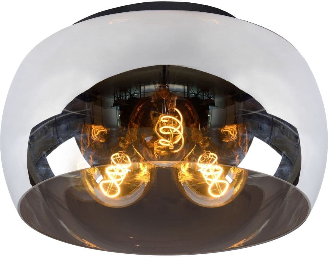 Olivia Plafonnière Ø40 cm 3xe27 - Fumé Lucide Plafondlamp 45101/40/65