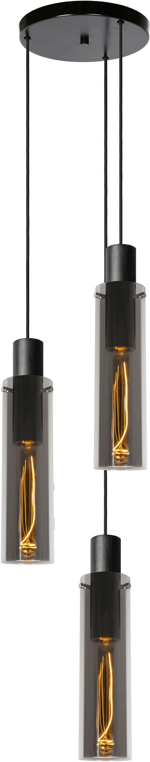 Orlando Hanglamp Ø32 cm 3xe27 - Fumé Lucide Hanglamp 74404/13/65