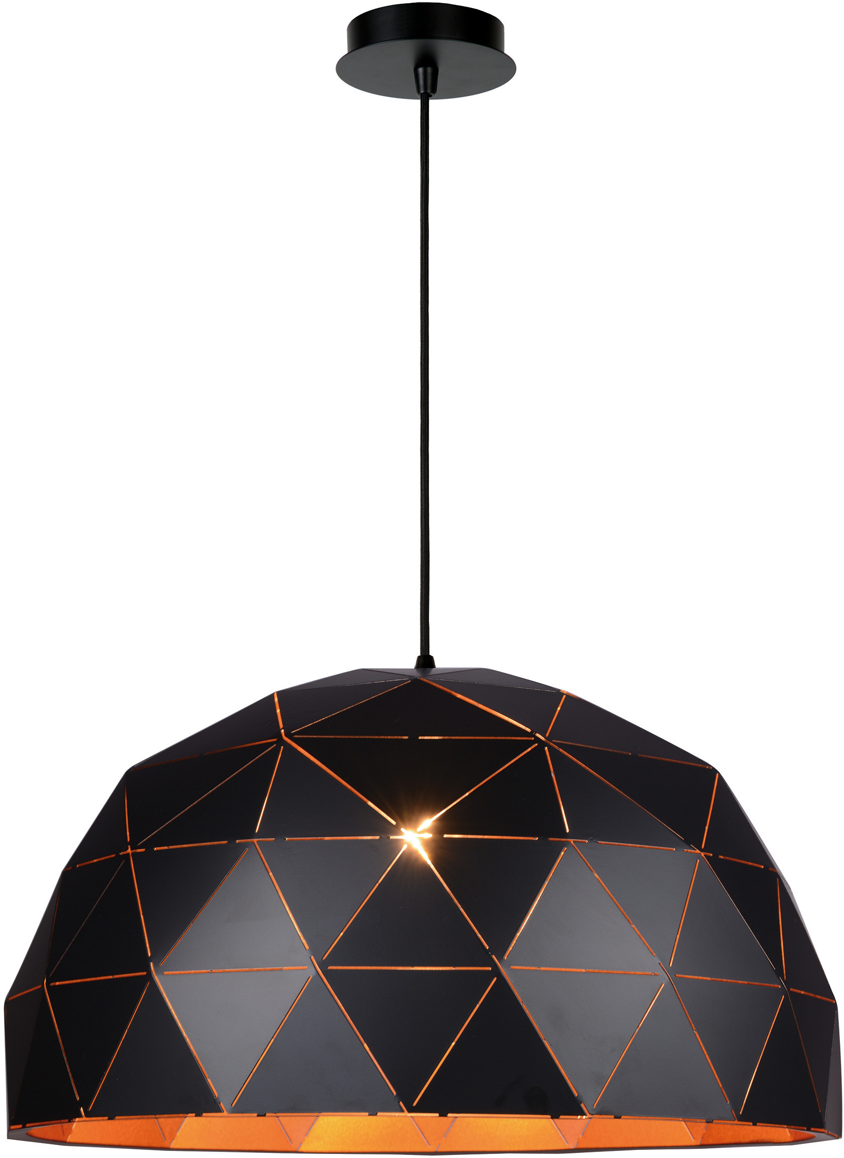 Otona - Hanglamp - Ø60 cm - 3xe27 - Zwart Lucide Hanglamp 21409/60/30