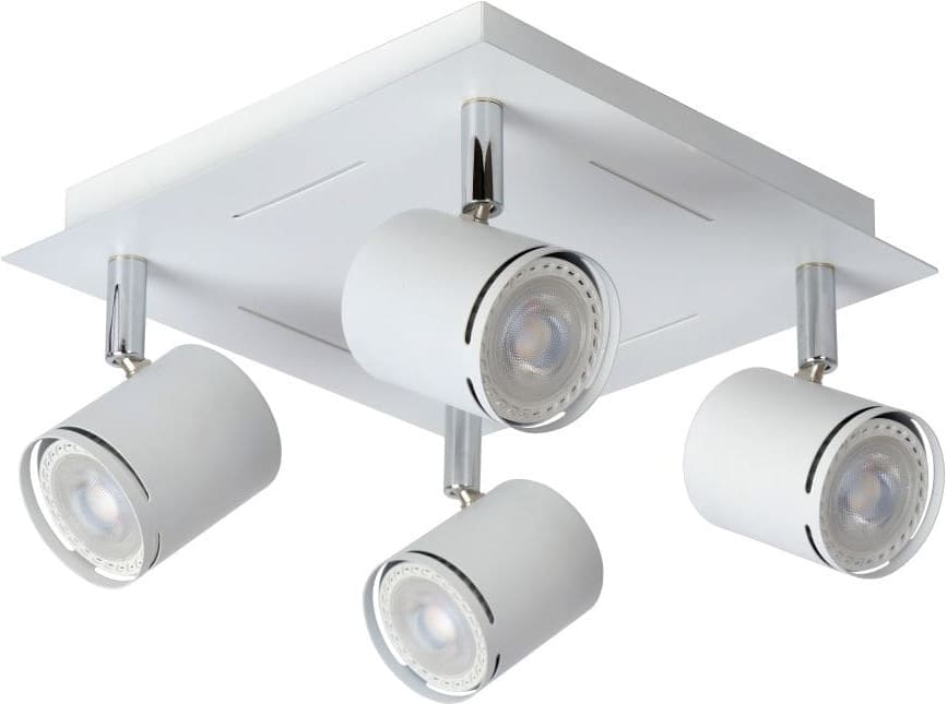 Rilou Plafondspot Led Dimb. GU10 4x5w 3000k - Wit Lucide Plafondlamp 26994/20/31