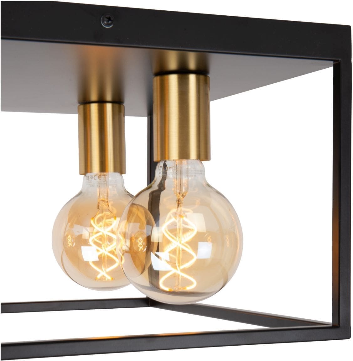 Ruben Plafonnière 4xe27 - Zwart Lucide Plafondlamp 00124/14/30