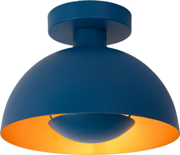 Siemon - Plafonnière - Ø25 cm - 1xe27 - Blauw Lucide Plafondlamp 45196/01/35