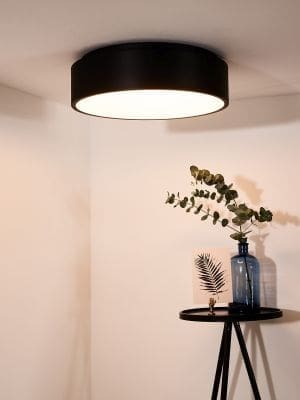 Talowe Led Plafonnière Ø45,5 cm Led Dimb. 1x30w 3000k - Zwart Lucide Plafondlamp 46100/32/30