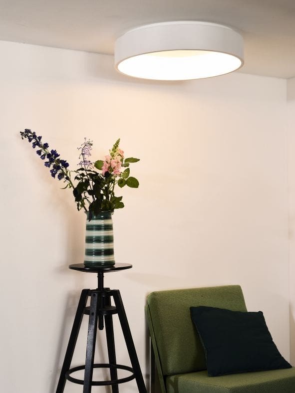 Talowe Led Plafonnière Ø60 cm Led Dimb. 1x42w 3000k - Wit Lucide Plafondlamp 46100/42/31