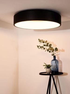 Talowe Led Plafonnière Ø60 cm Led Dimb. 1x42w 3000k - Zwart Lucide Plafondlamp 46100/42/30