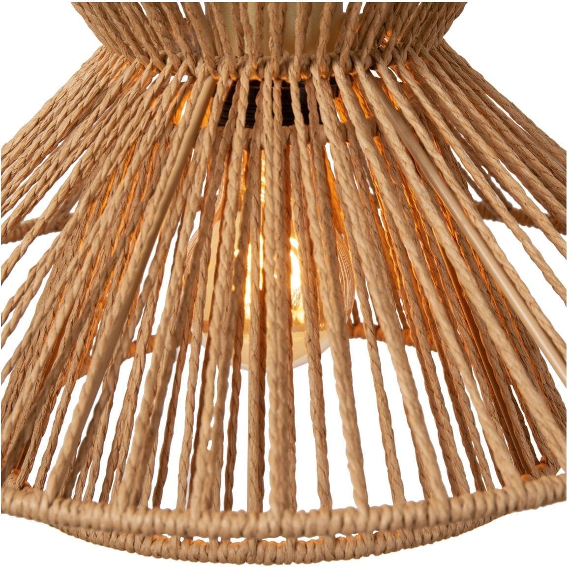 Tasman - Hanglamp - 3xe27 - Licht Hout Lucide Hanglamp 10420/03/72