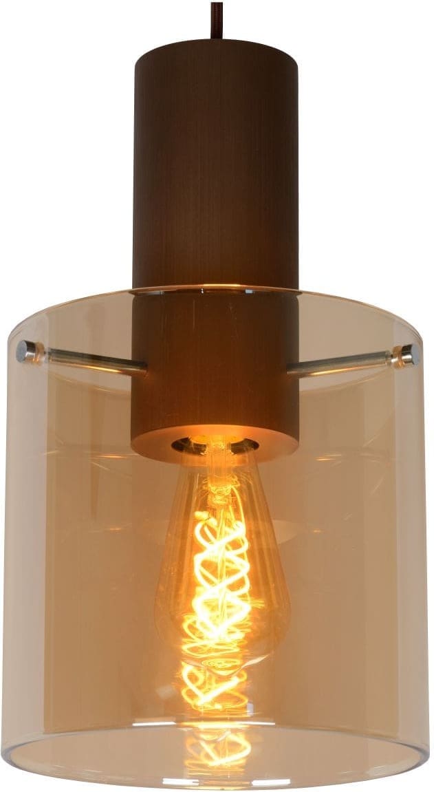 Toledo - Hanglamp - Ø20 cm - 3xe27 - Amber Lucide Hanglamp 74405/03/62