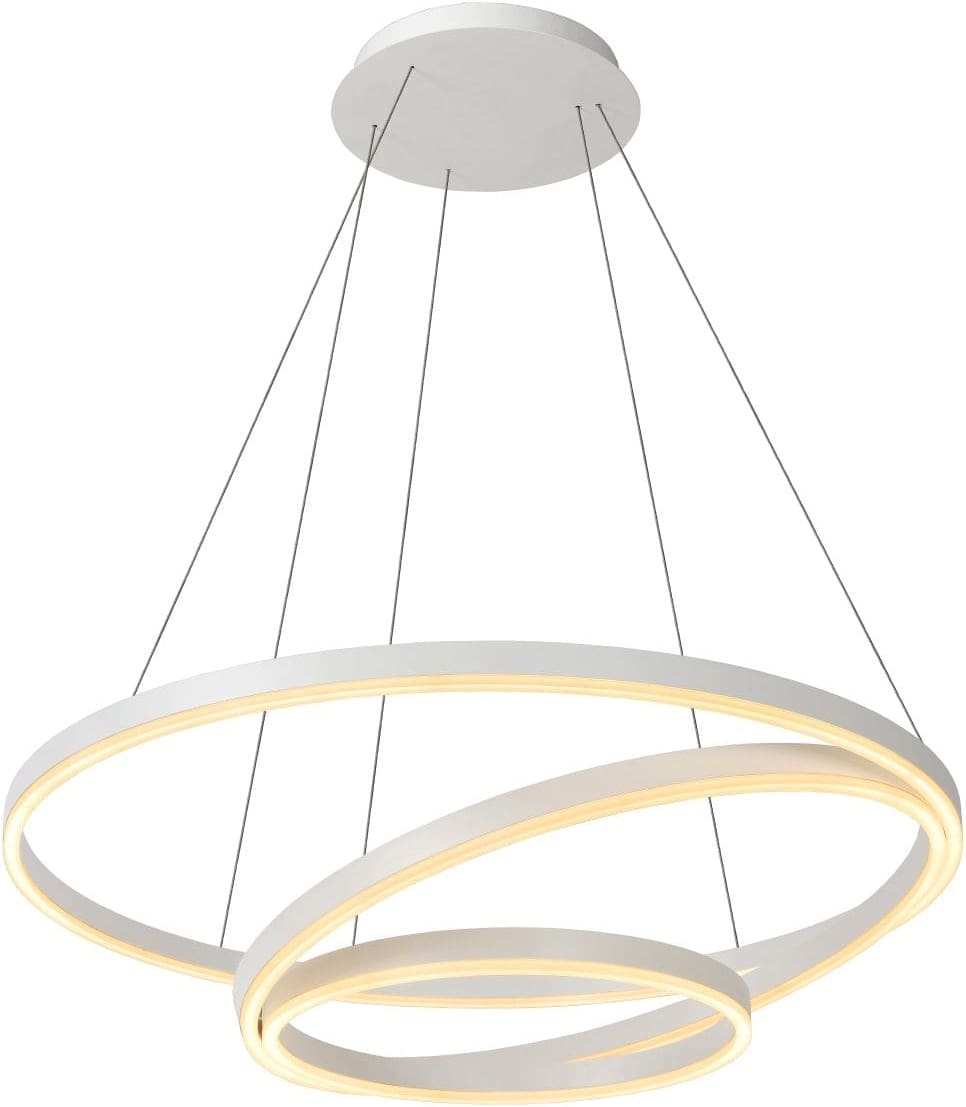Triniti - Hanglamp - Ø80 cm - Led Dimb. - 3000K - Wit Lucide Hanglamp 46402/99/31