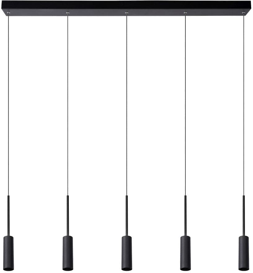 Tubule Hanglamp Led 5x7w 2700k - Zwart Lucide Hanglamp 24401/35/30