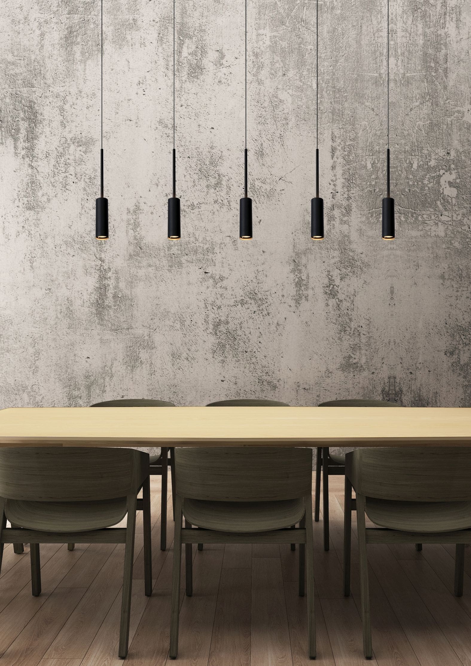 Tubule Hanglamp Led 5x7w 2700k - Zwart Lucide Hanglamp 24401/35/30