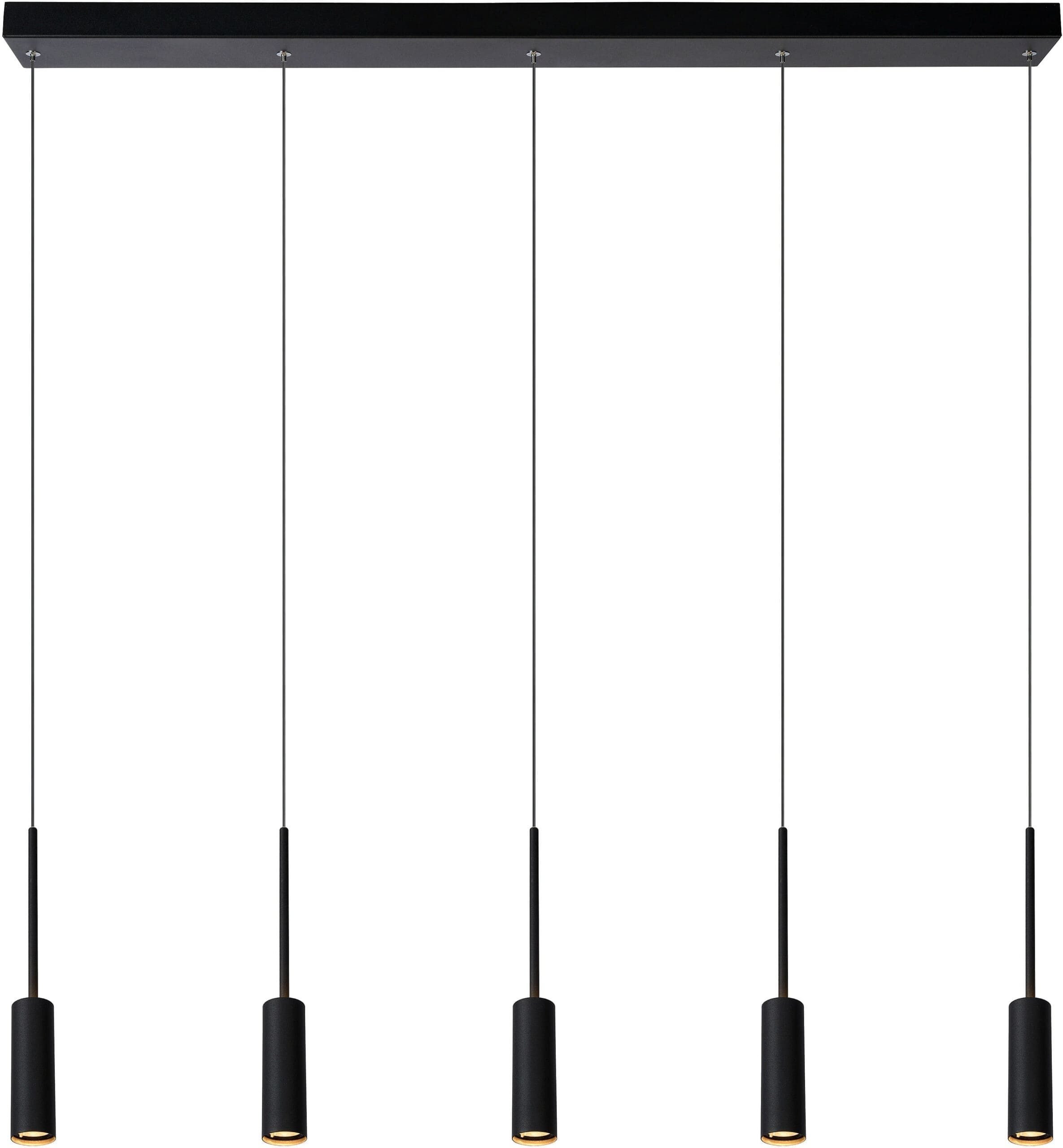 Tubule Hanglamp Led 5x7w 2700k - Zwart Lucide Hanglamp 24401/35/30