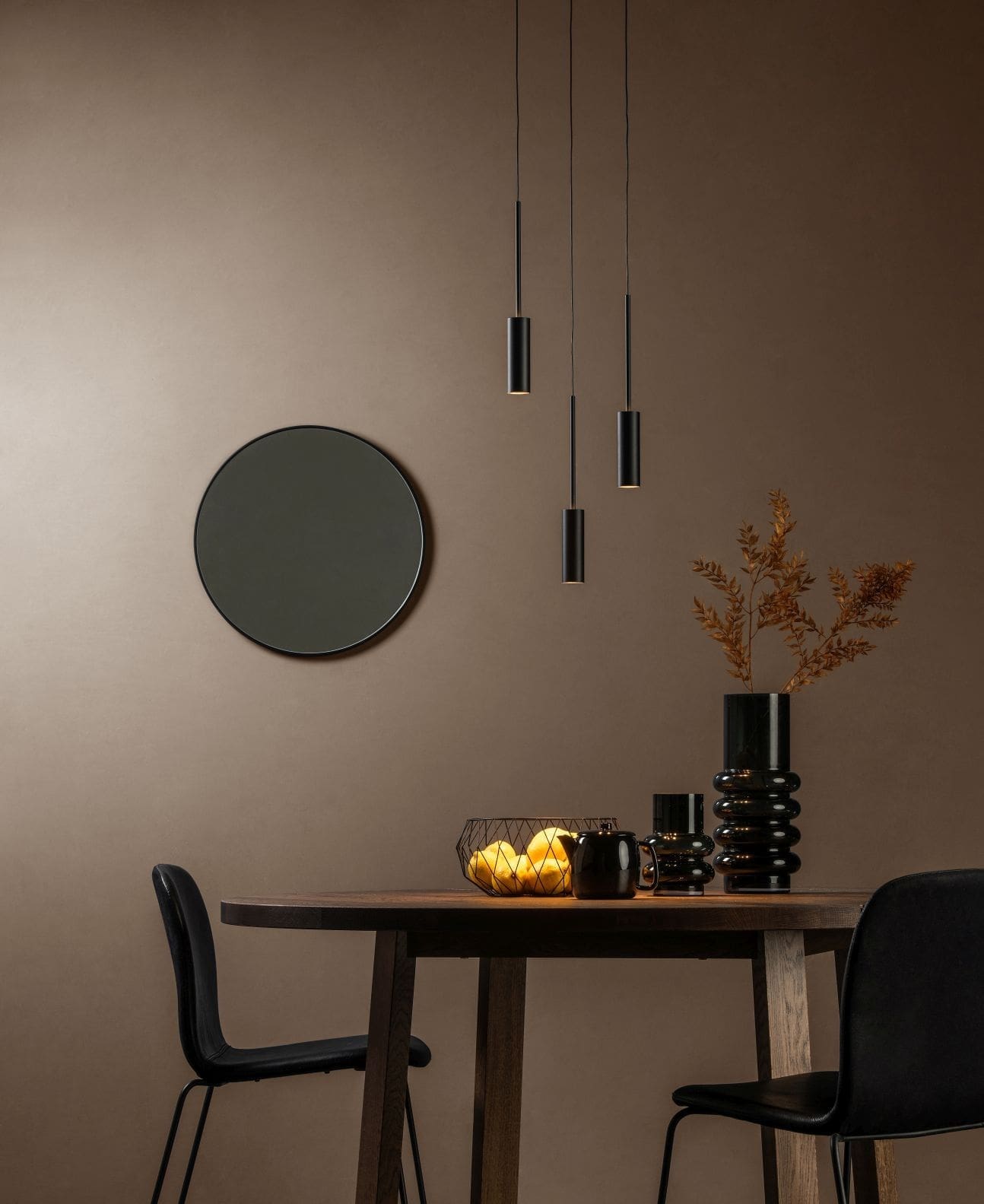 Tubule Hanglamp Ø26 cm Led 3x7w 2700k - Zwart Lucide Hanglamp 24401/21/30