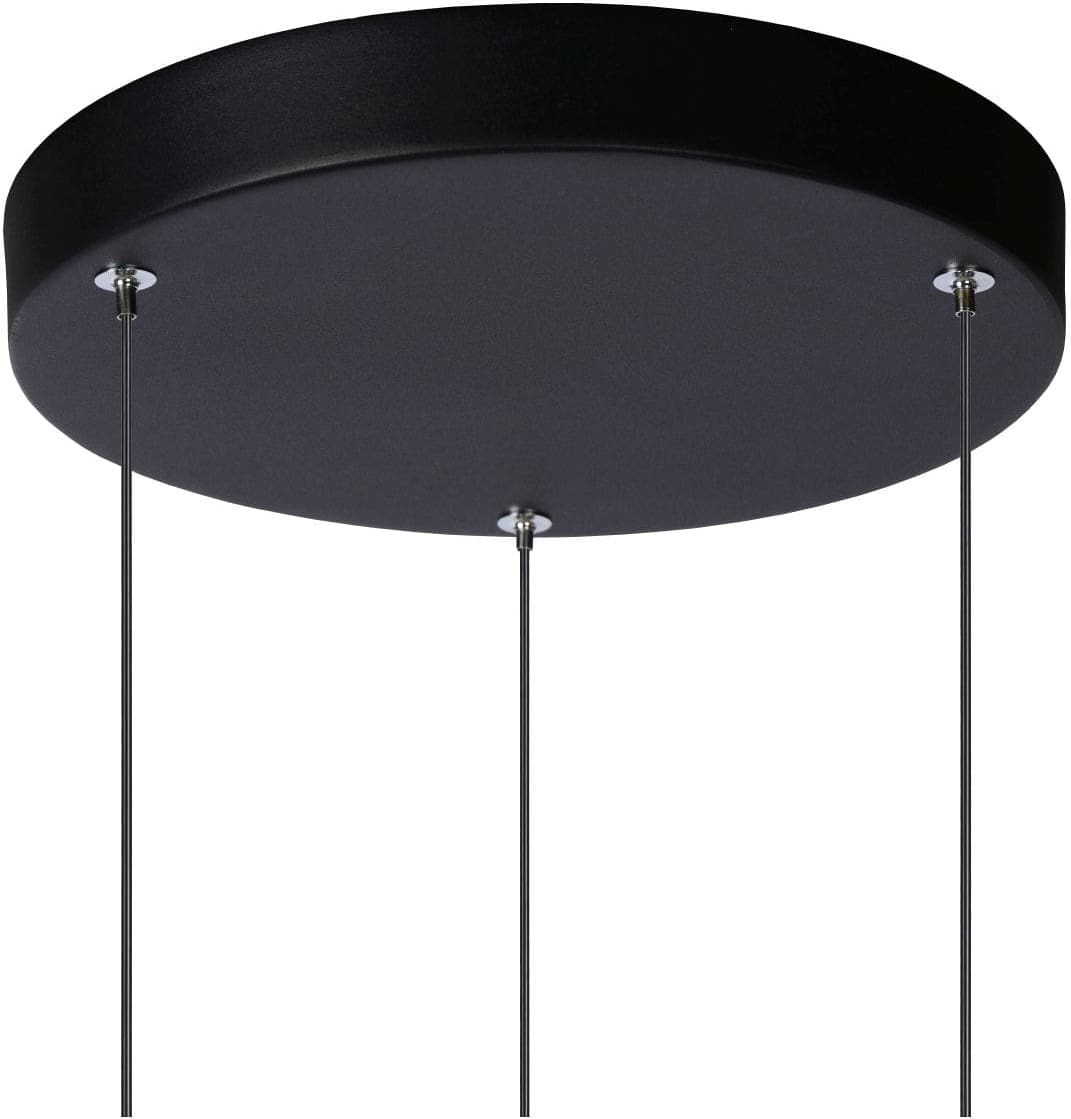 Tubule Hanglamp Ø26 cm Led 3x7w 2700k - Zwart Lucide Hanglamp 24401/21/30