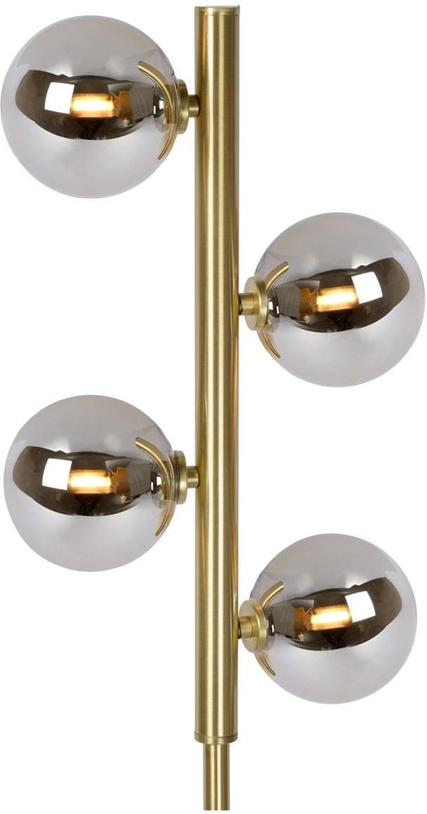 Tycho - Vloerlamp - 4xg9 - Mat Goud / Messing Lucide Vloerlamp 45774/04/02
