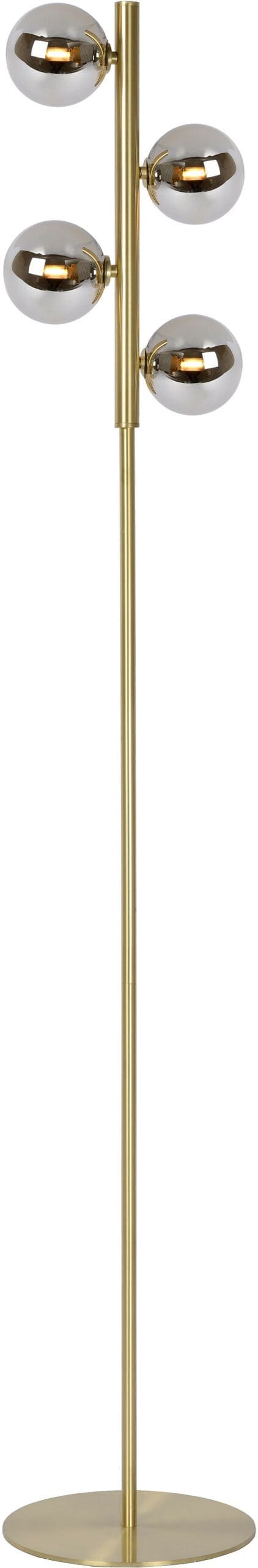 Tycho - Vloerlamp - 4xg9 - Mat Goud / Messing Lucide Vloerlamp 45774/04/02