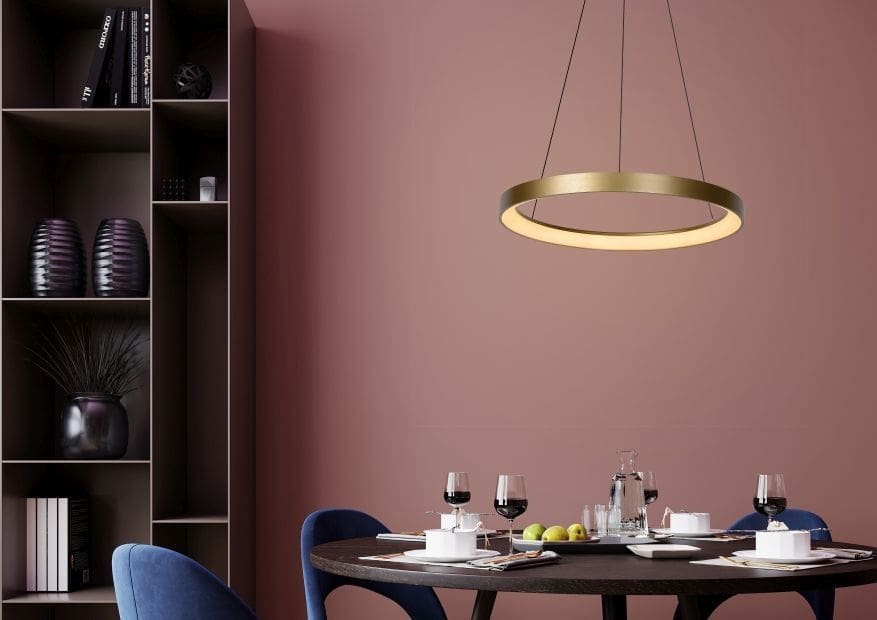 Vidal - Hanglamp - Ø58 cm - Led Dimb. - 1x48W 2700K - Mat Goud / Messing Lucide Hanglamp 46403/48/02