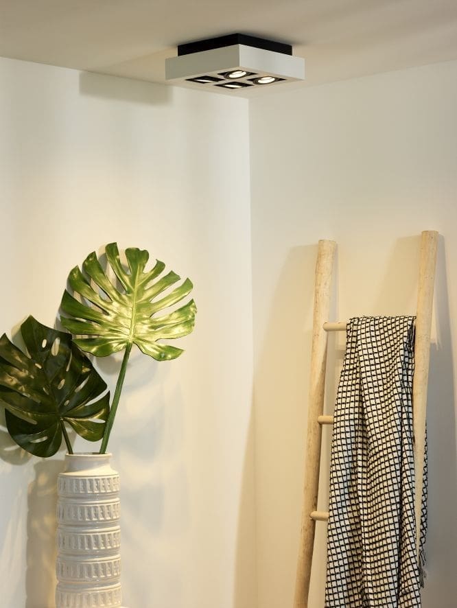 Xirax Plafondspot Led Dim To Warm GU10 4x5w 2200k/3000k - Wit Lucide Plafondlamp 09119/21/31