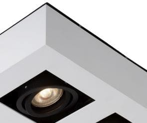Xirax Plafondspot Led Dim To Warm GU10 4x5w 2200k/3000k - Wit Lucide Plafondlamp 09119/21/31
