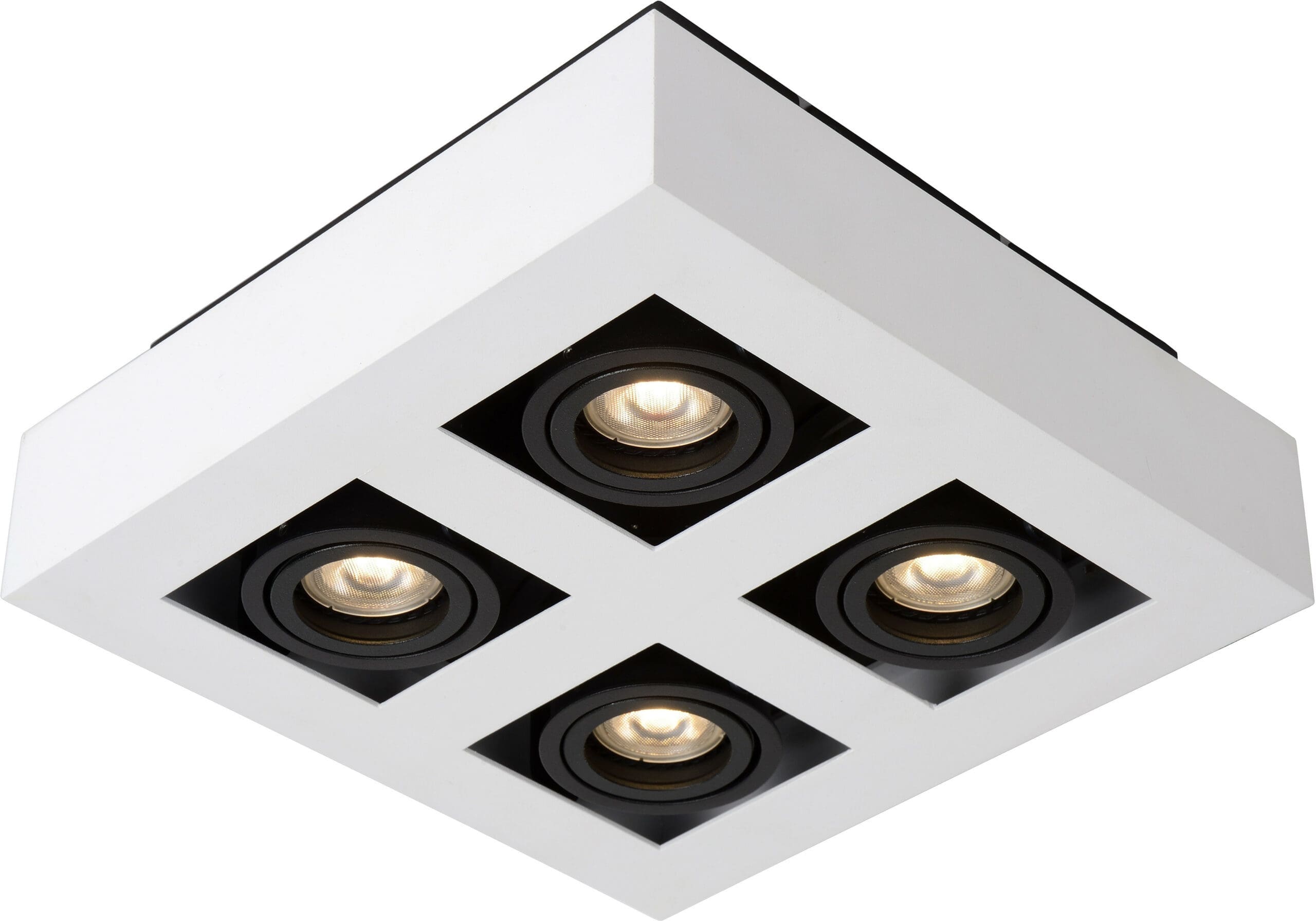 Xirax Plafondspot Led Dim To Warm GU10 4x5w 2200k/3000k - Wit Lucide Plafondlamp 09119/21/31
