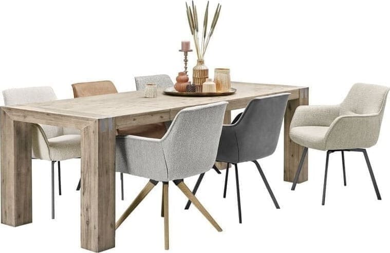 Pronto Wonen Eetkamerstoel Turelli antraciet Antraciet Armstoel
