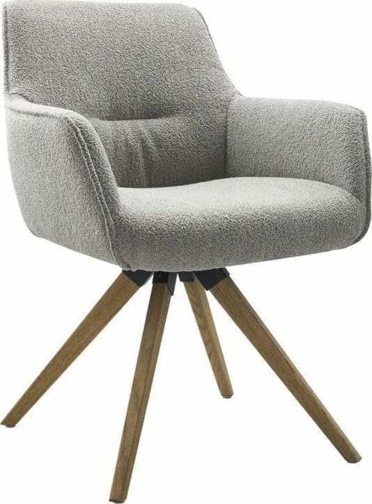 Pronto Wonen Eetkamerstoel Turelli grijs Grijs Armstoel