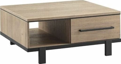 Pronto Wonen Salontafel Adanti 90x90 barley Zwart Salontafel