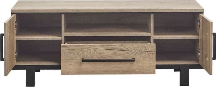 Pronto Wonen TV-meubel Adanti 130 barley Zwart Tv-meubel|Tv-dressoir