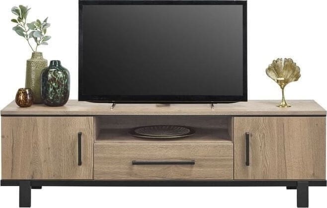 Pronto Wonen TV-meubel Adanti 175 barley Zwart Tv-meubel|Tv-dressoir
