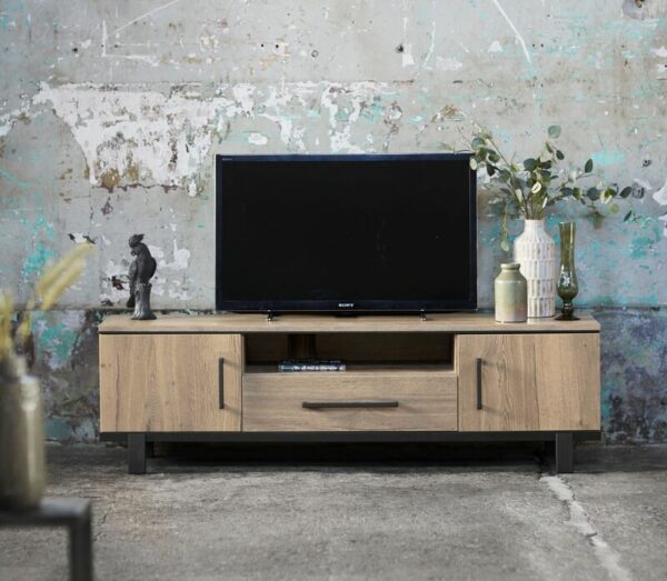 Pronto Wonen TV-meubel Adanti 175 barley Zwart Tv-meubel|Tv-dressoir