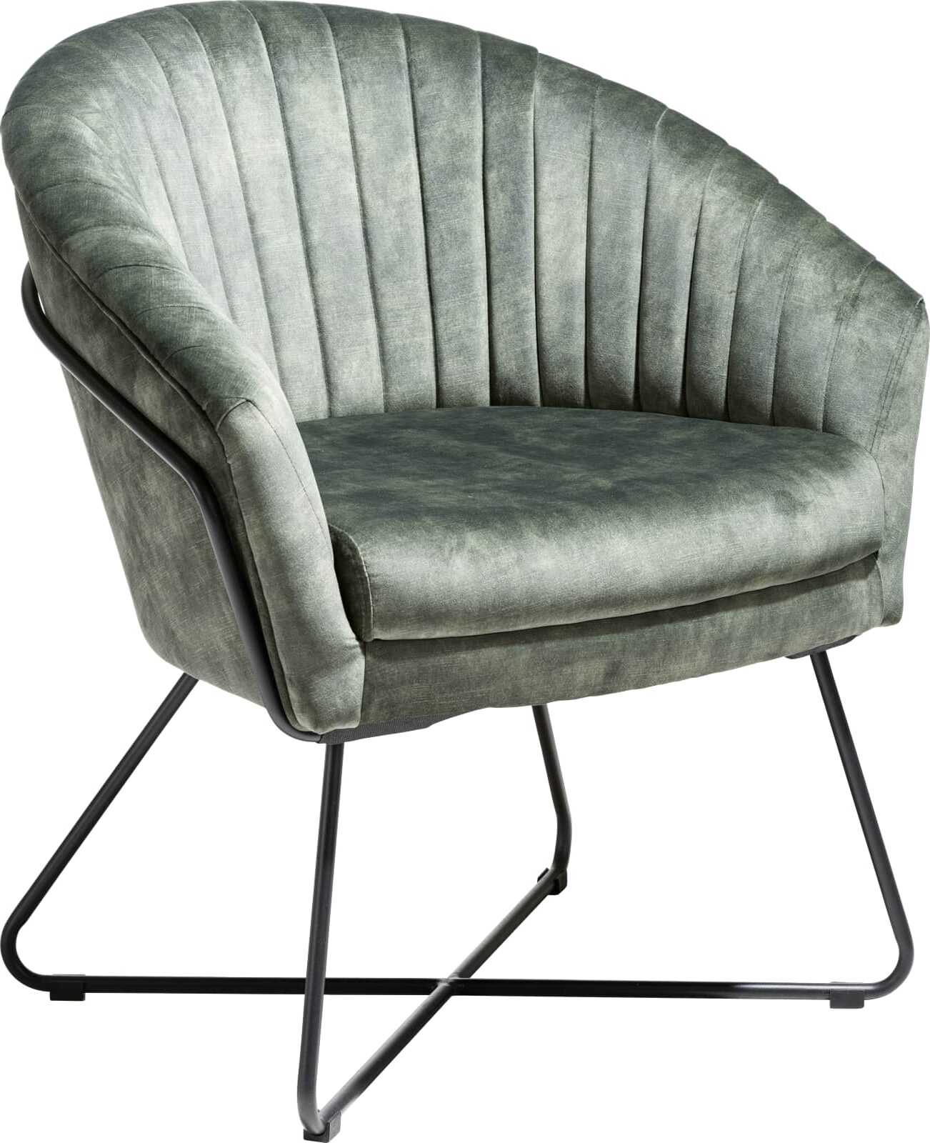 Henders & Hazel Cayenne fauteuil met metalen frame recht zwart (rob) - selected choices Armstoel