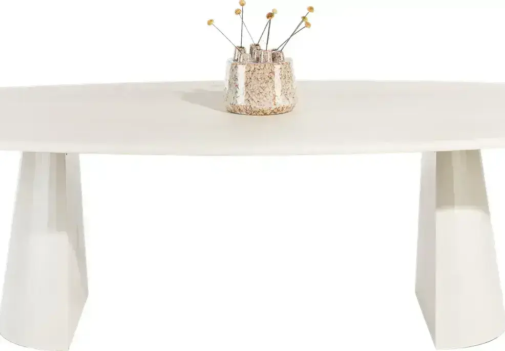 Xooon Lund eetkamertafel ovaal 210 x 120 cm. - stone-skin - cone poot Eettafel