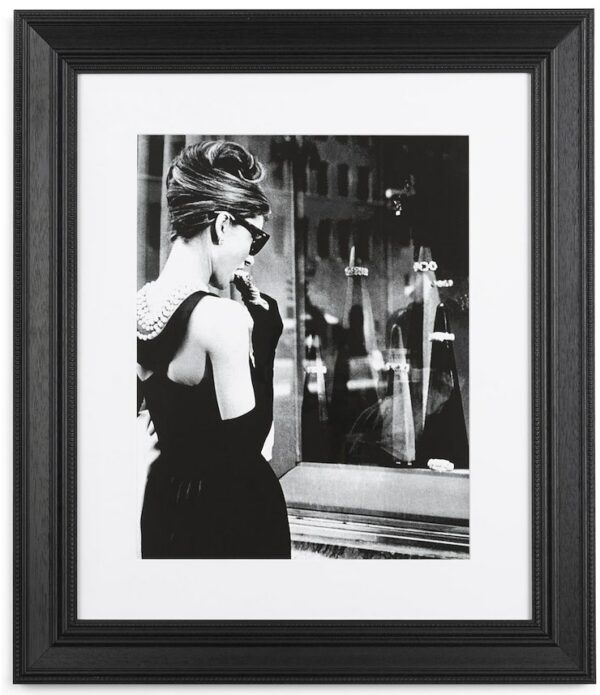 COCO maison Audrey Hepburn schilderij 73x63cm Zwart Schilderij