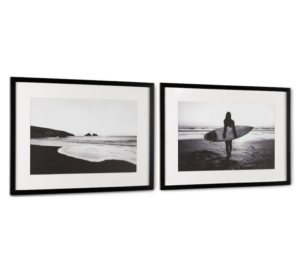 COCO maison Chill Waves set van 2 schilderijen 60x80cm Zwart Schilderij