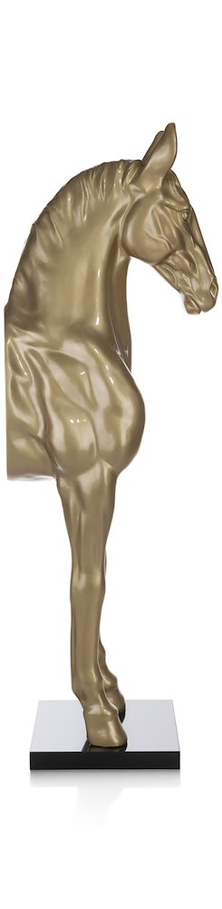COCO maison Horse Standing beeld H180cm - goud Goud Woonaccessoire