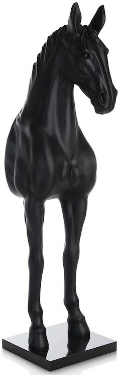 COCO maison Horse Standing beeld H180cm - zwart Zwart Woonaccessoire