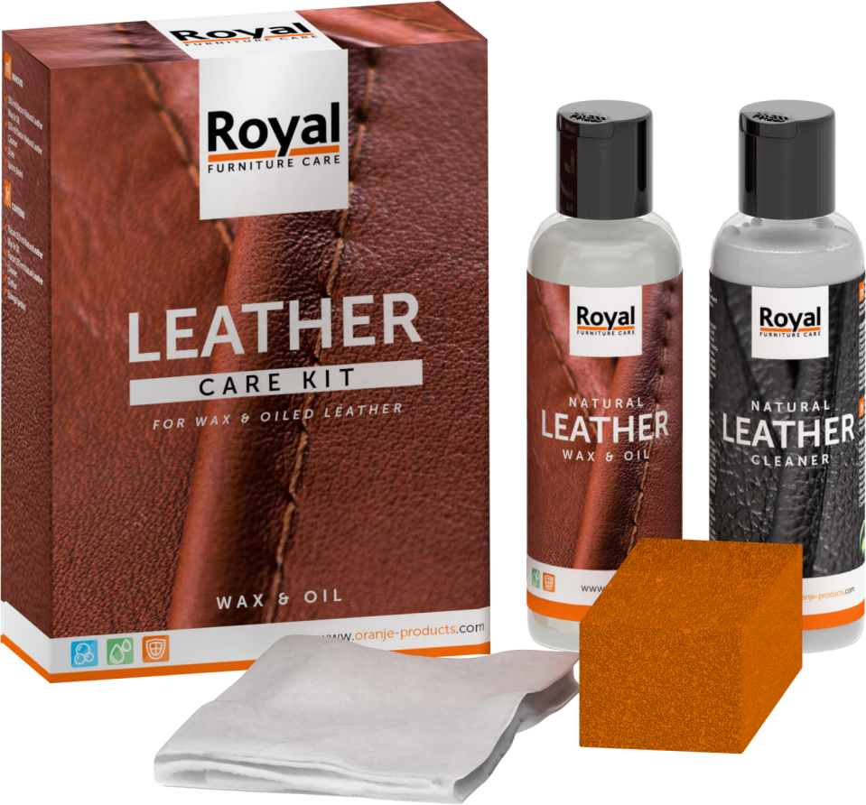 Leather Care Kit - Wax & Oil Oranje Furniture Care onderhoud meubelen 140100 Wax / Olie Leder