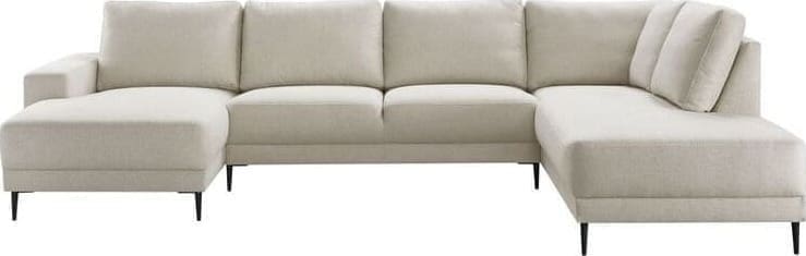 Pronto Wonen Hoekbank Portona ecru Beige|Wit Bank