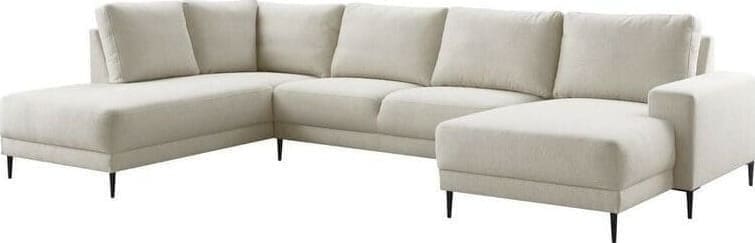 Pronto Wonen Hoekbank Portona ecru Beige|Wit Bank