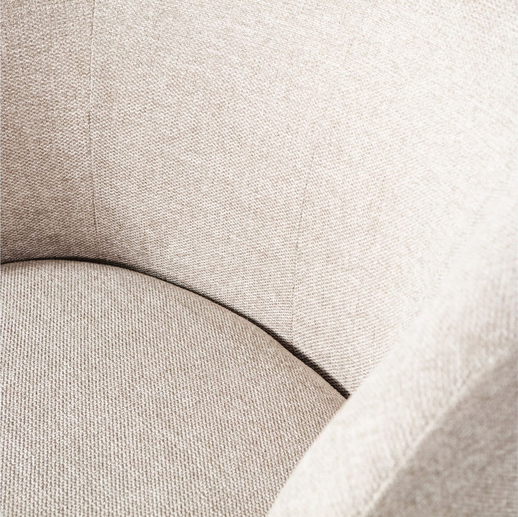 WOOOD Exclusive Serra Draaifauteuil Geweven Stof Off White Wit Draaifauteuil
